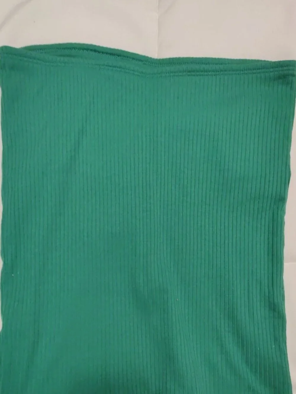 Old Navy Ribbed Emerald Green Tube Tank Top With Built In Bra - Picture 4 of 5